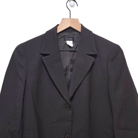 J. Crew Vintage Olive Green Single Breasted Wool Blazer Sz 10 - Picture 2 of 6